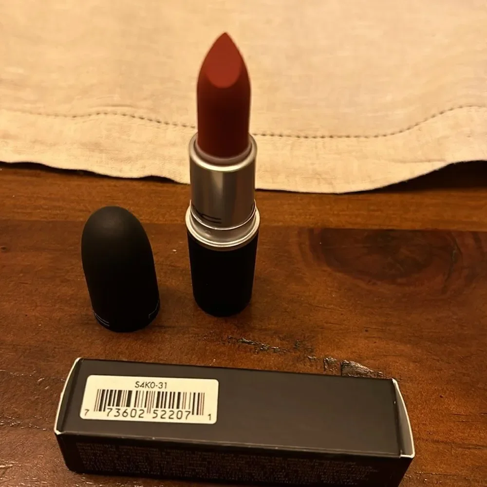 Mac Powder Kiss Lipstick devoted to chili is the color new in the box Ipsy bag